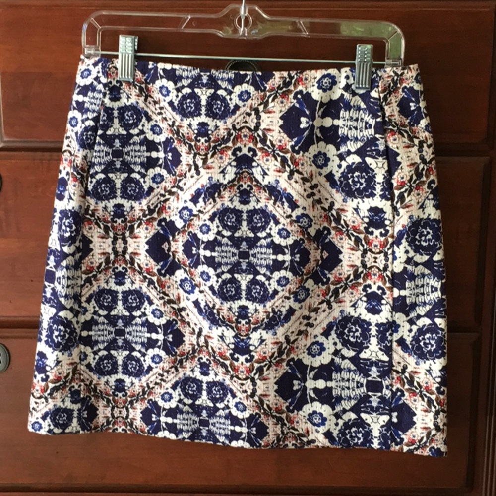 JOE Fresh Blue Tapestry mini pencil skirt Cobalt